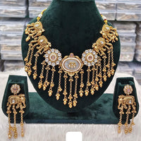 Rani Sati Jewels Sparkling Glow Pota Stone And Pearl Necklace Set
