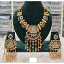 Rani Sati Jewels Sparkling Glow Pota Stone And Pearl Necklace Set