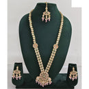 Rani Sati Jewels Regal Glow Crystal Stone And Pearls Necklace Set