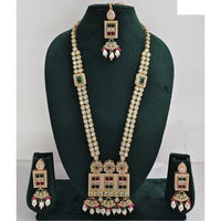 Rani Sati Jewels Regal Glow Crystal Stone And Pearls Necklace Set