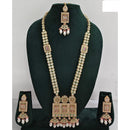 Rani Sati Jewels Regal Glow Crystal Stone And Pearls Necklace Set