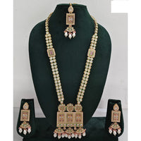 Rani Sati Jewels Regal Glow Crystal Stone And Pearls Necklace Set