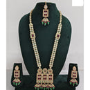 Rani Sati Jewels Regal Glow Crystal Stone And Pearls Necklace Set