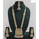 Rani Sati Jewels Regal Glow Crystal Stone And Pearls Necklace Set