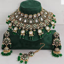 Rani Sati Jewels Designer Kundan Pearl And Beads Meenakari Necklace Set 