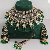 Rani Sati Jewels Designer Kundan Pearl And Beads Meenakari Necklace Set 
