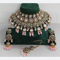 Rani Sati Jewels Designer Kundan Pearl And Beads Meenakari Necklace Set