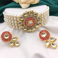 Shree Jai Sai Art Gold Plated Austrian Choker Necklace Set