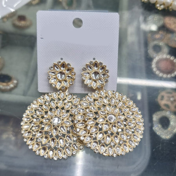 Naitika Arts Gold Plated Kundan Dangler Earrings