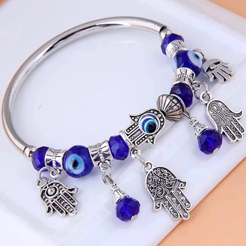 Naitika Arts Silver Plated Evil Eye Bracelet