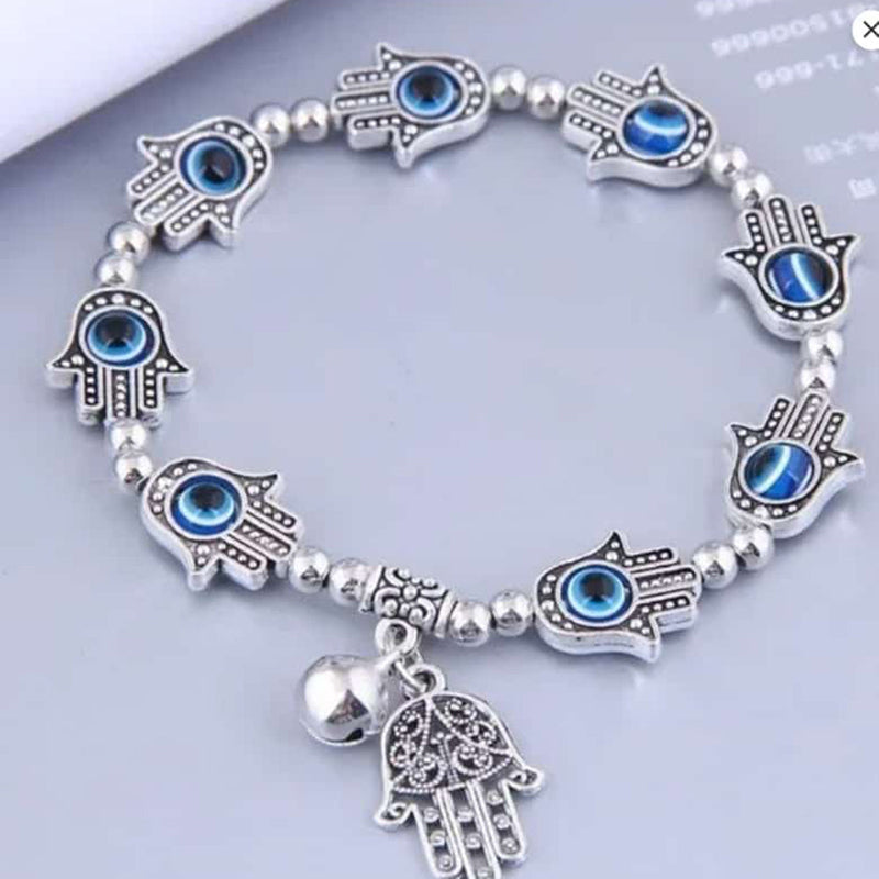 Naitika Arts Silver Plated Evil Eye Bracelet