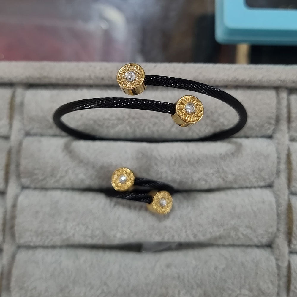 Naitika Arts Gold Plated Austrian Stone Combo Set
