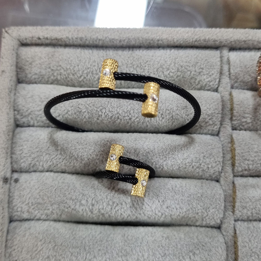 Naitika Arts Gold Plated Austrian Stone Combo Set