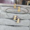 Naitika Arts 2 Tone Plated Austrian Stone Combo Set