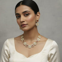 Naitika Arts Sparkling Crystal Stone Designer Necklace Set