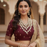 Naitika Arts Luxury Kundan Stone Necklace Set