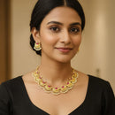 Naitika Arts Luxury Pota Stone And Pearl Necklace Set (Pack of 3)