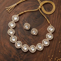 Naitika Arts Royal Kundan Stone And Austrian Stone Necklace Set (Pack of 3)