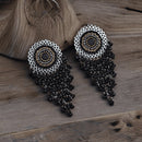 Bevy Pearls Oxidised Plated Beads Dangler Earrings