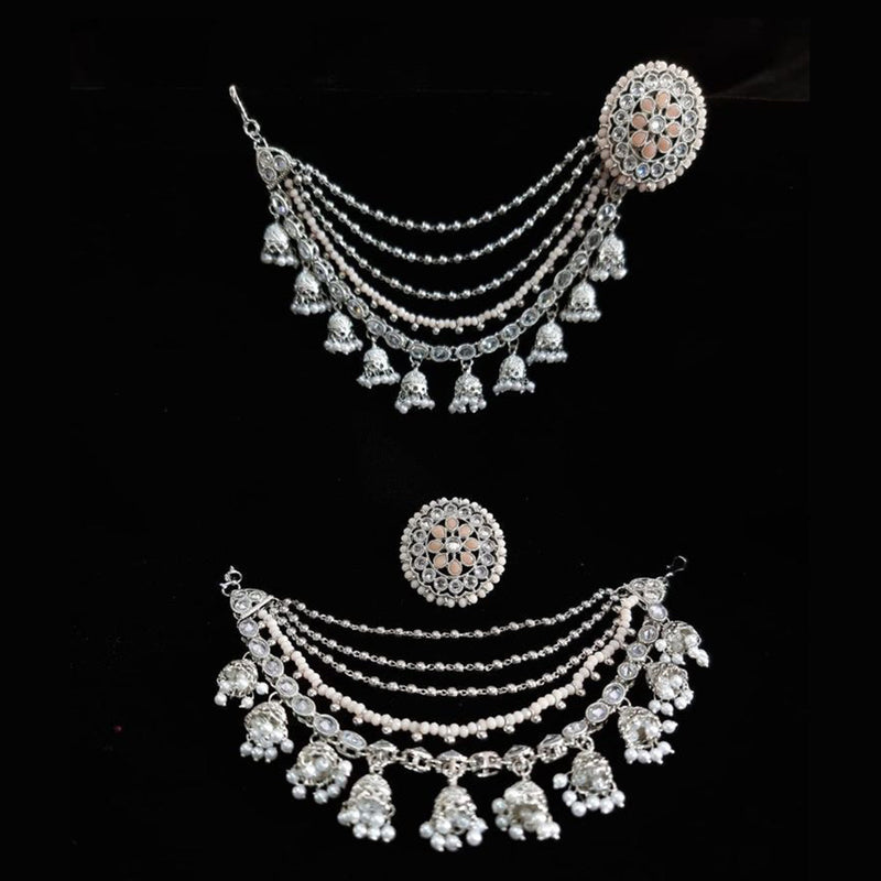 Shree Chamunda Jewellers Silver Plated Kanchain Earrings