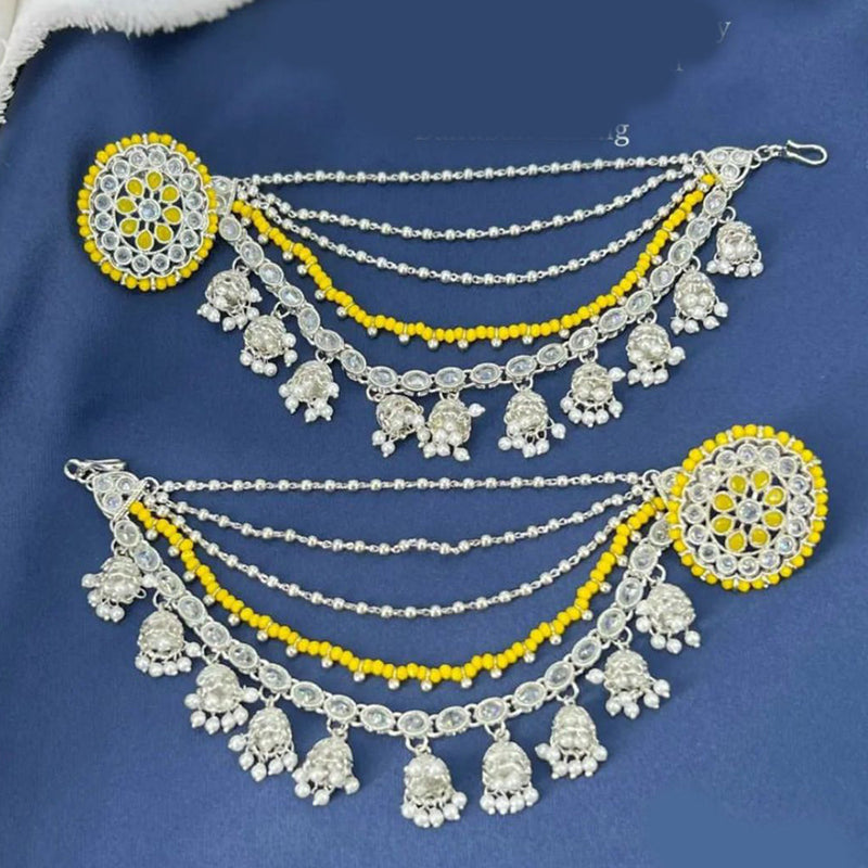 Shree Chamunda Jewellers Silver Plated Kanchain Earrings