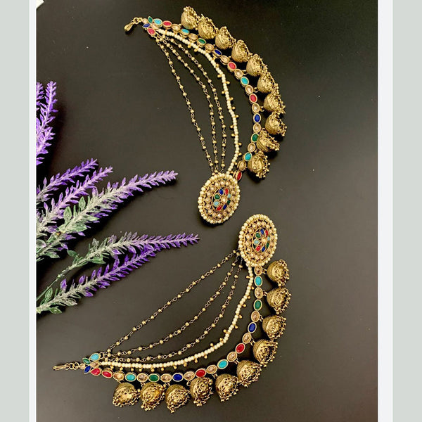 Shree Chamunda Jewellers Gold Plated Kanchain Earrings