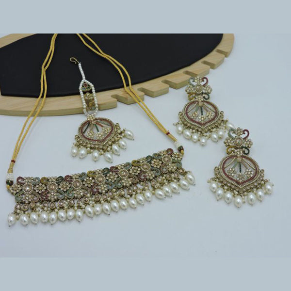 Shree Chamunda Jewellers Gold Plated Necklace Set