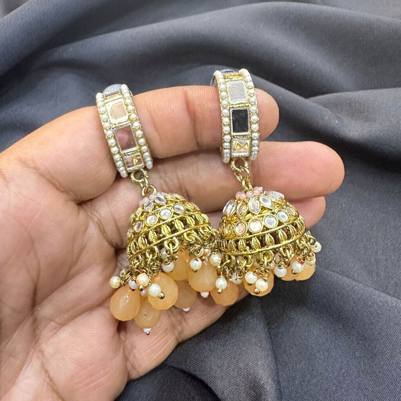 Shree Chamunda Jewellers Gold Plated Mirror Jhumki