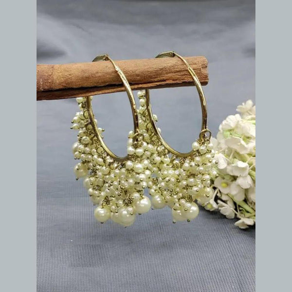 Shree Chamunda Jewellers Gold  Plated  Pearls Earrings