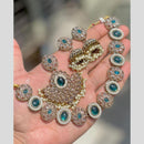 Shree Chamunda Jewellers Gold Plated Crystal Stone And Pearls Necklace Set