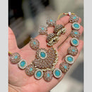 Shree Chamunda Jewellers Gold Plated Crystal Stone And Pearls Necklace Set