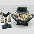 Shree Chamunda Jewellers Gold Plated Crystal  And Pota Beads Choker Necklace Set
