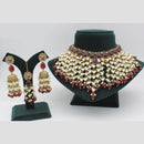 Shree Chamunda Jewellers Gold Plated Crystal  And Pota Beads Choker Necklace Set