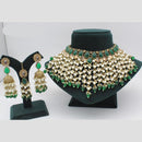 Shree Chamunda Jewellers Gold Plated Crystal  And Pota Beads Choker Necklace Set