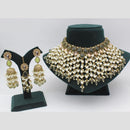 Shree Chamunda Jewellers Gold Plated Crystal  And Pota Beads Choker Necklace Set