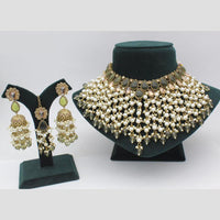 Shree Chamunda Jewellers Gold Plated Crystal  And Pota Beads Choker Necklace Set