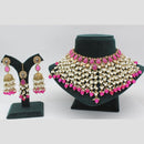 Shree Chamunda Jewellers Gold Plated Crystal  And Pota Beads Choker Necklace Set