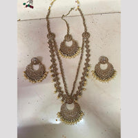 Shree Chamunda Jewellers Elegant Crystal Stone And Beads Necklace Set