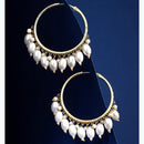 Shree Chamunda Jewellers Chrome Tones Pearls Earrings