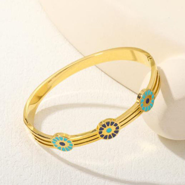 Tarohi Jewels Gold Plated Austrian Stone Openable Bracelet