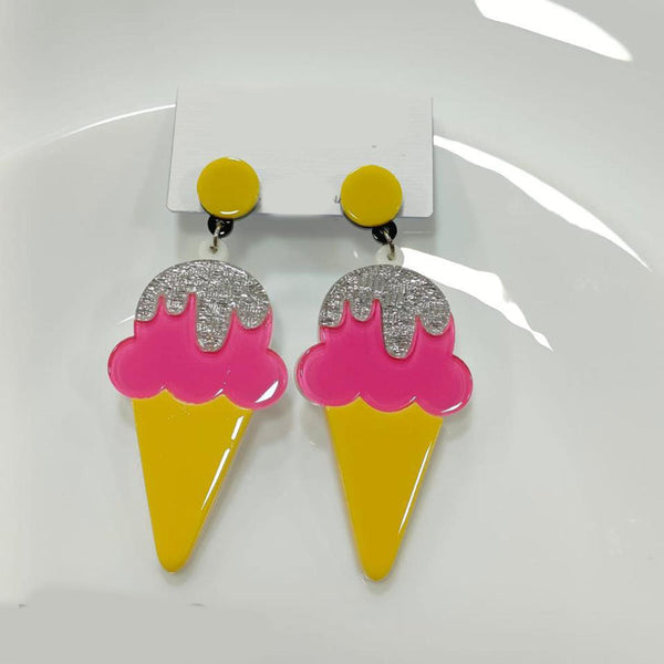 Tarohi Jewels Cute Korean Style Ice Cream Shape Earrings