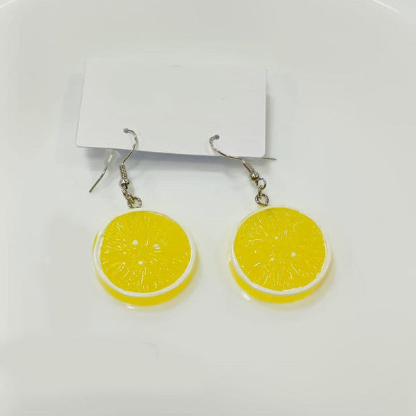 Tarohi Jewels Cute Korean Style Lemon Shape Earrings