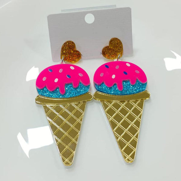 Tarohi Jewels Cute Korean Style Ice Cream Shape Earrings