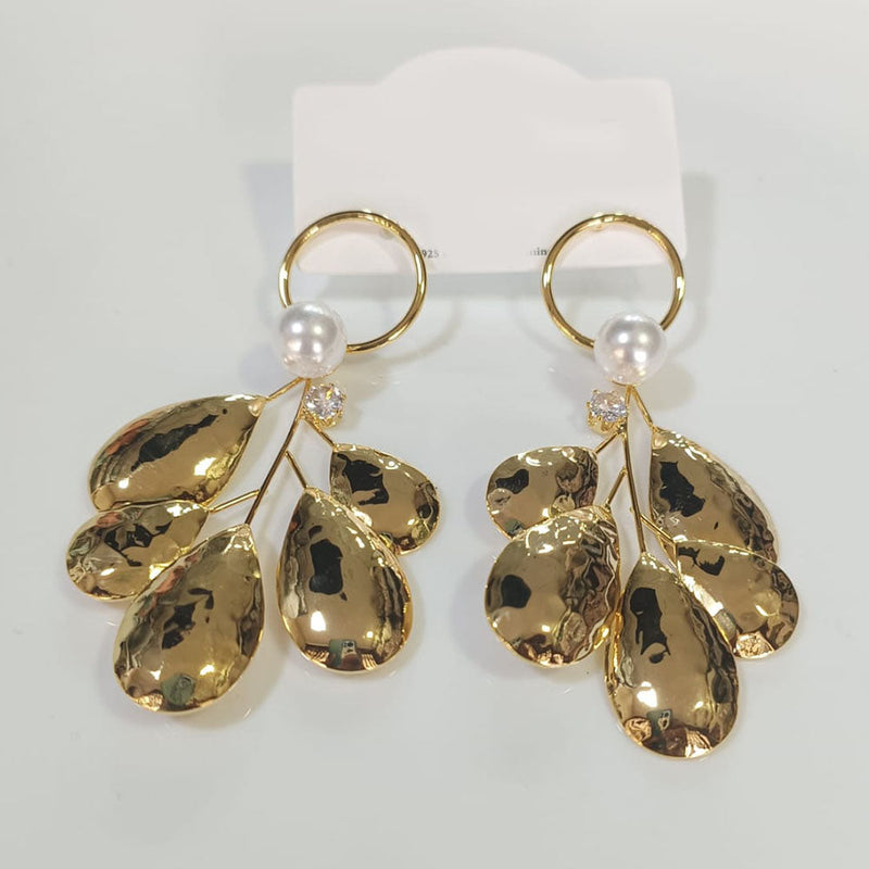 Tarohi Jewels Gold Plated Fancy Dangler Earrings