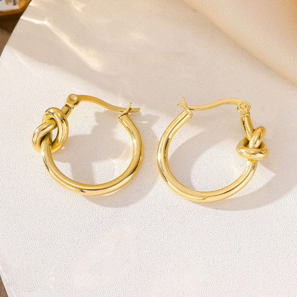 Tarohi Jewels Gold Plated Hoops Dangler Earrings