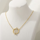 Tarohi Jewels Gold Plated Austrian Stone Chain