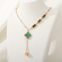 Tarohi Jewels Rose Gold Plated Crystal Stone Chain