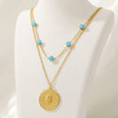 Tarohi Jewels Gold Plated Crystal Stone Chain