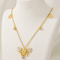 Tarohi Jewels Gold Plated Austrian Stone Chain