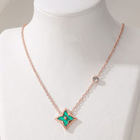 Tarohi Jewels Rose Gold Plated Austrian Stone Chain